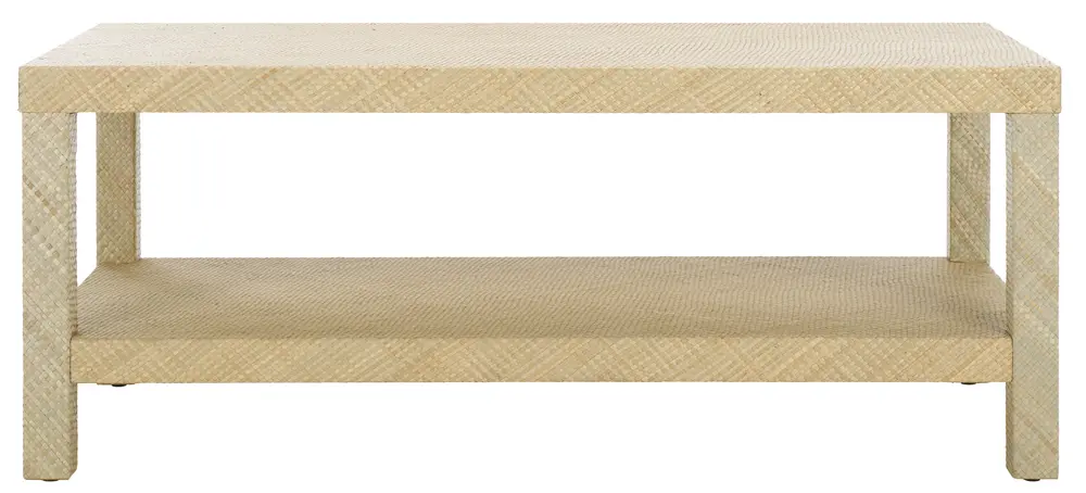 Apis Raffia 2 Shelf Coffee Table
