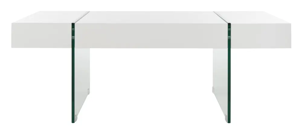 Jacob Rectangular Glass Leg Modern Coffee Table