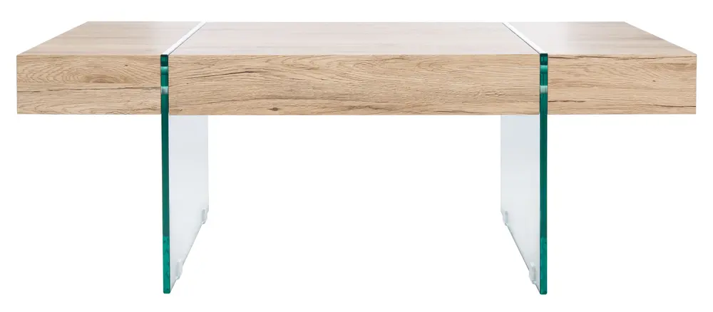 Jacob Rectangular Glass Leg Modern Coffee Table