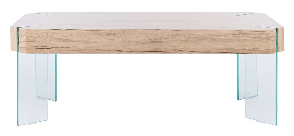 Katelyn Rectangular Contemporary Glass Leg Coffee Table