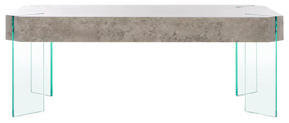 Katelyn Rectangular Contemporary Glass Leg Coffee Table
