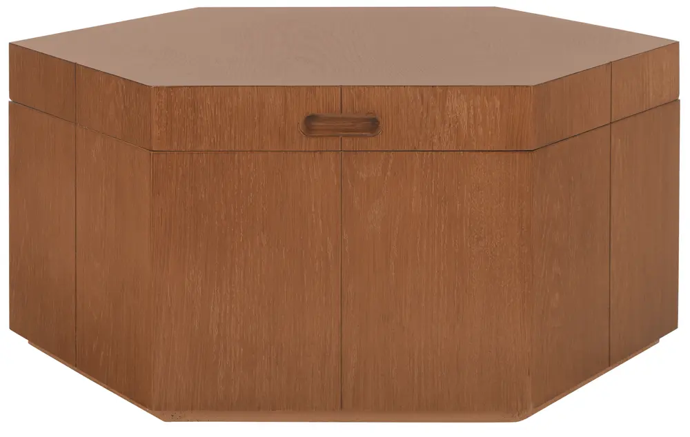 Rafaela Hexagon Tray Top Coffee Table With Storage