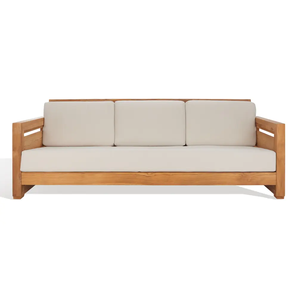Guadeloupe Outdoor Brazilian Teak 3-Seat Sofa
