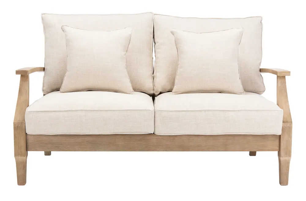 Martinique Wood Patio Loveseat