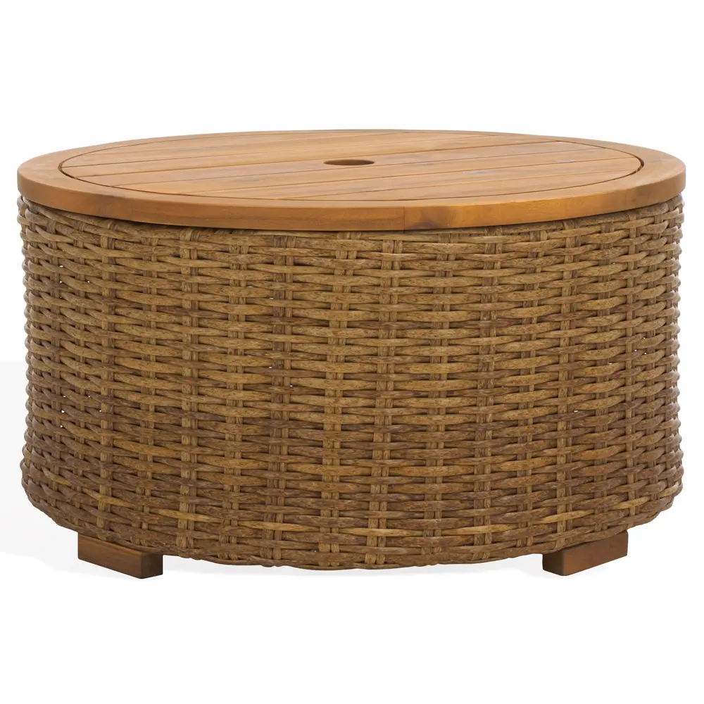Anguilla Wicker Storage Outdoor Coffee Table