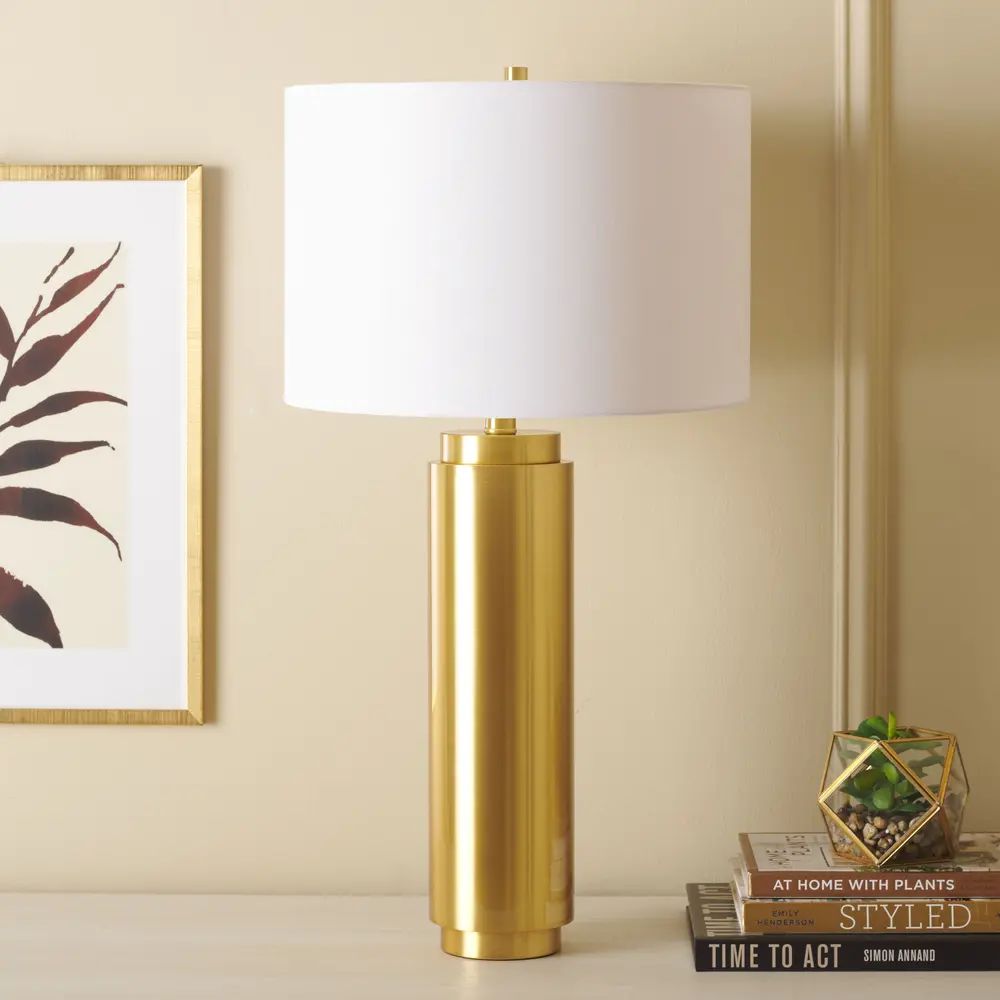 Terry Metal Pillar Table Lamp