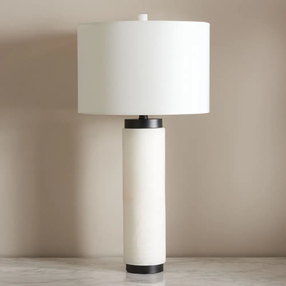 Sydni Alabaster Pillar Table Lamp
