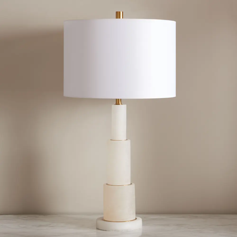 Gardiner Alabaster Tiered Table Lamp