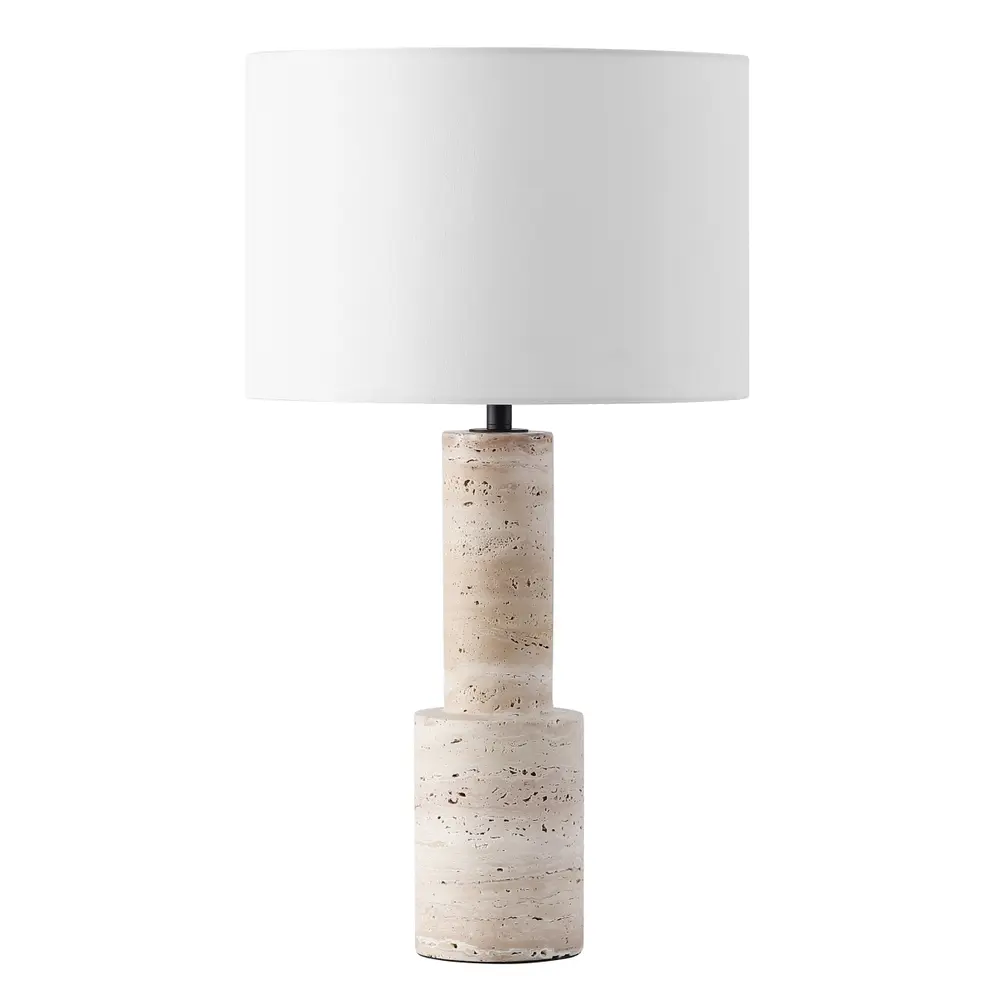 Tywin Travertine Table Lamp