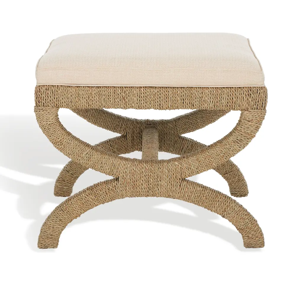 Aikan Woven Sea Grass Ottoman
