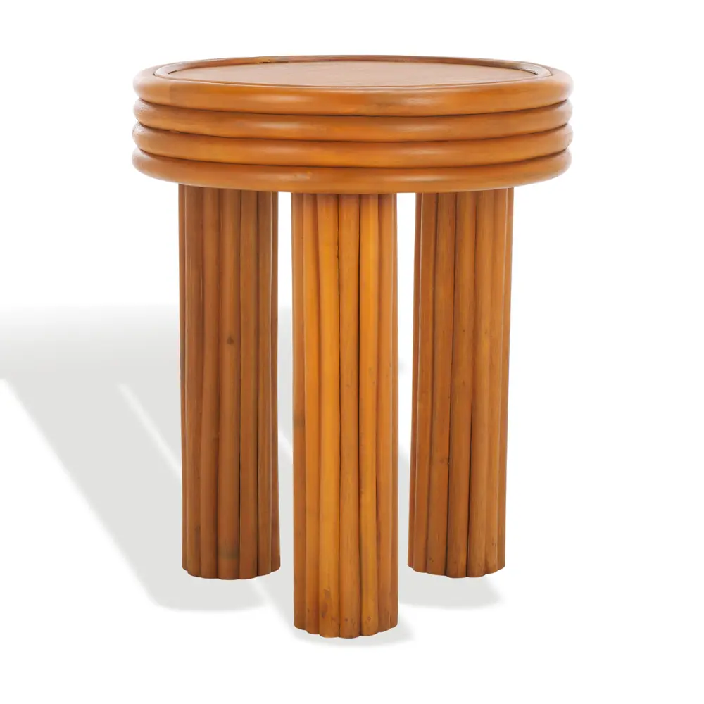 Bayard Rattan Round Accent Table