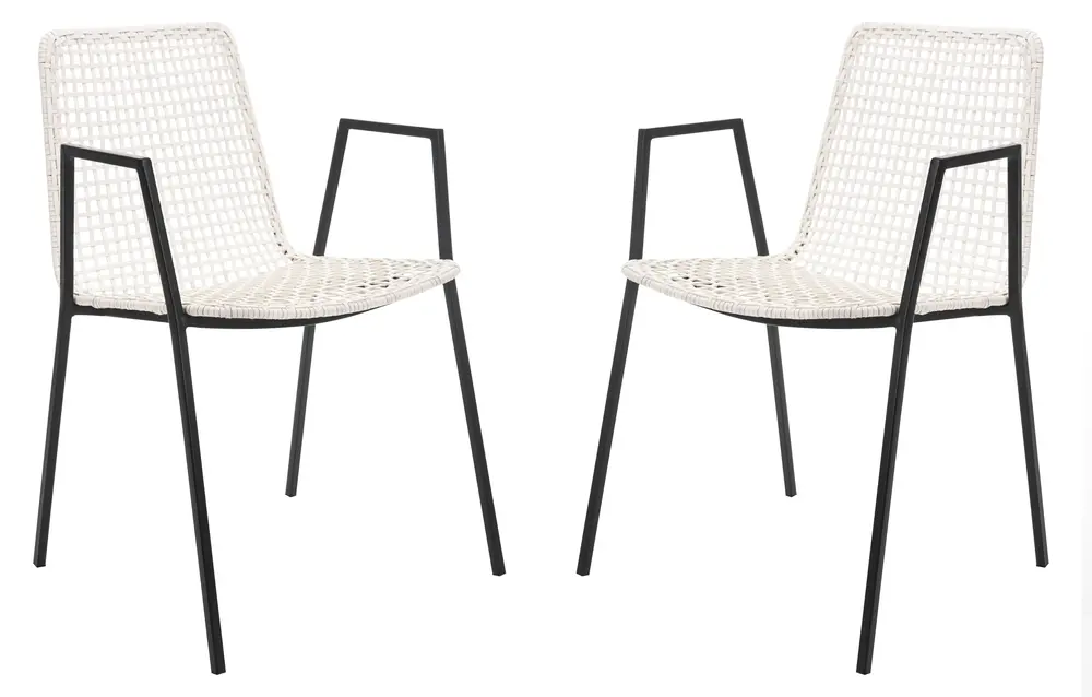 Wynona Leather Woven Dining Chair
