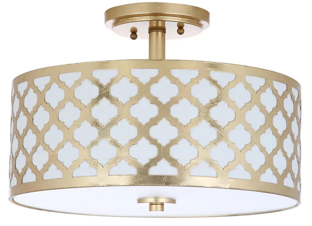 Kora Quatrefoil 3 Light 15 Inch Dia Gold Flush Mount