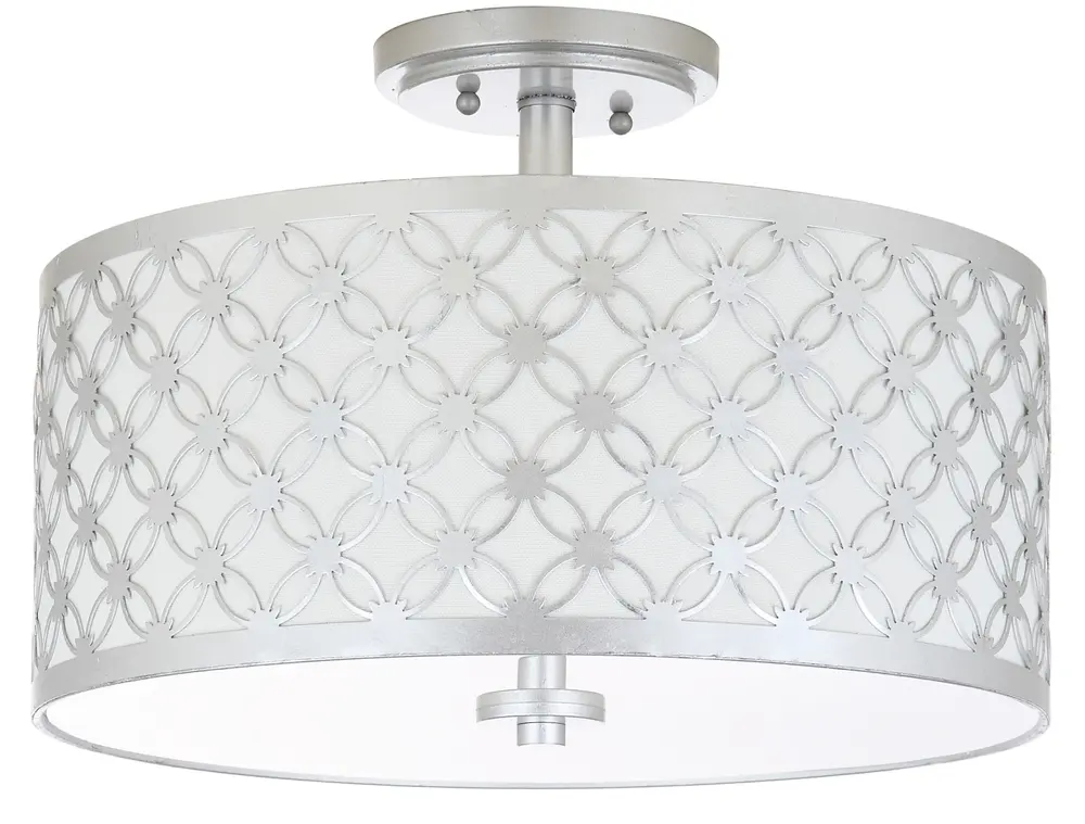 Hutch 3 Light 16 Inch Dia Silver Flush Mount