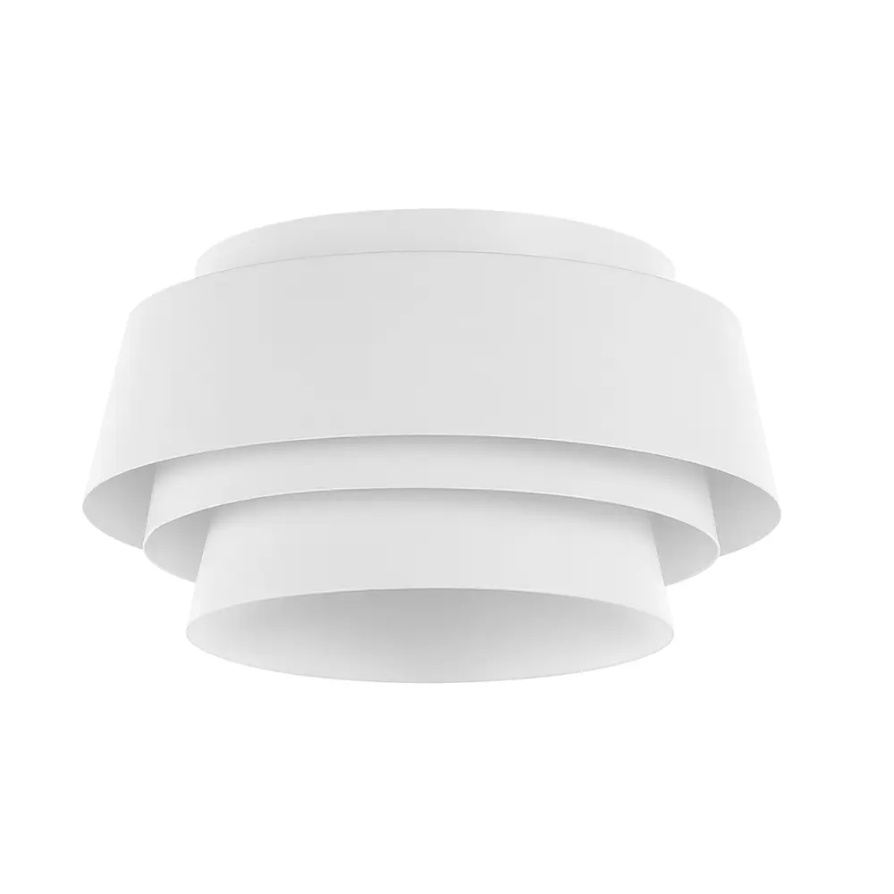 Soraya, 3 Light, 14 Inch, White, Iron Flush Mount