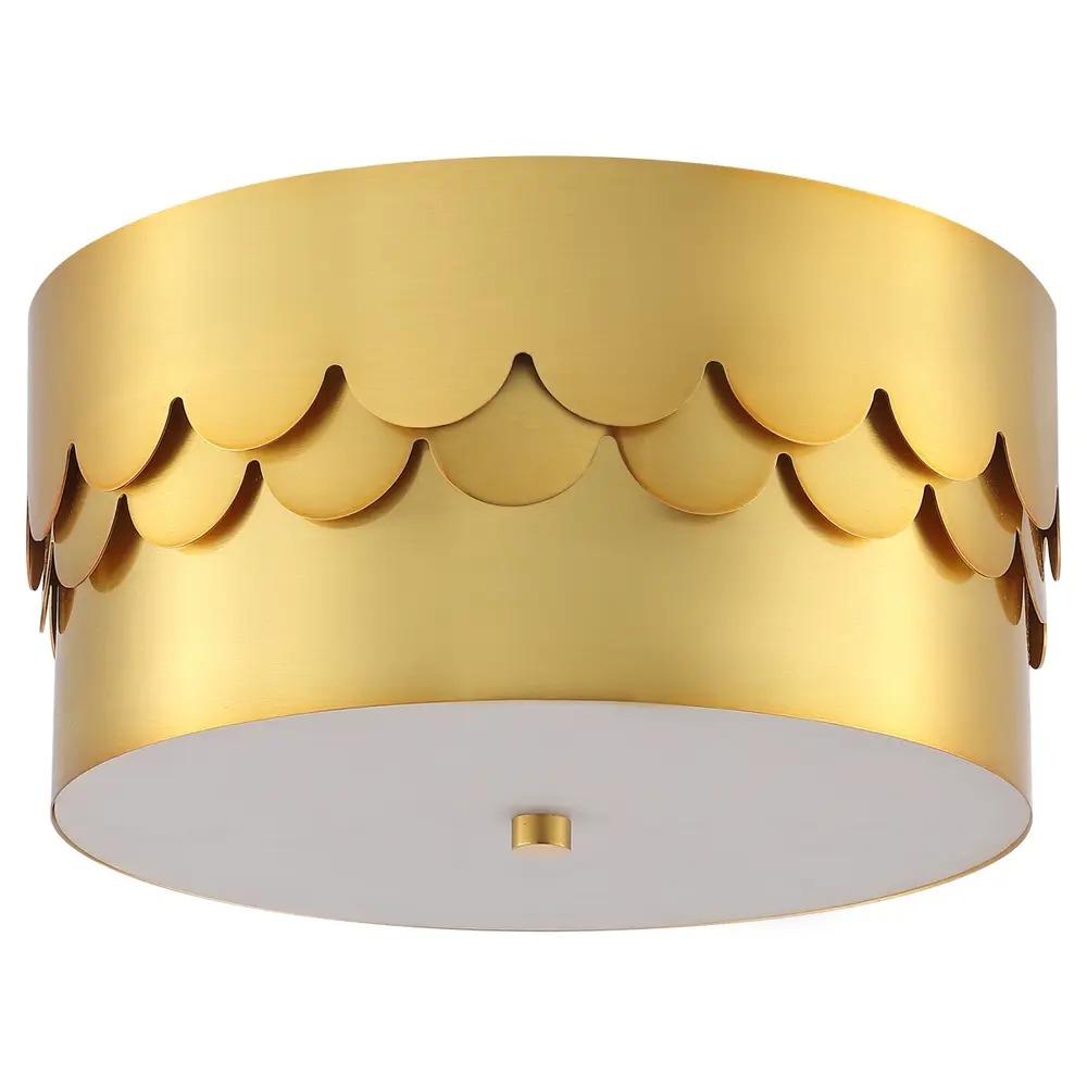 Jimena, 3 Light, 13 Inch, Brass, Metal Flush Mount