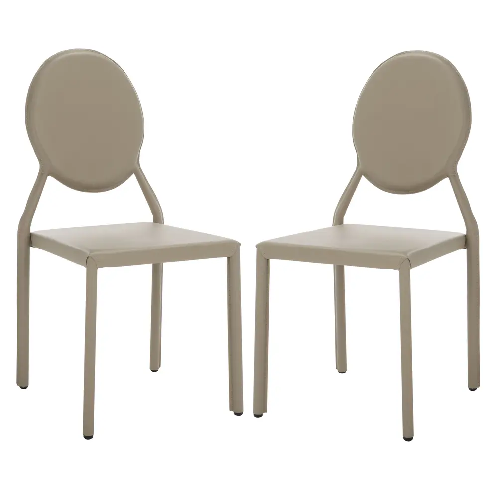 Warner 37H Round Back Leather Side Chair