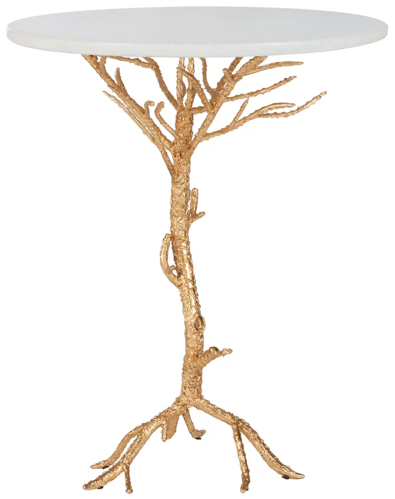 Carolyn Rooted Gold Accent Table