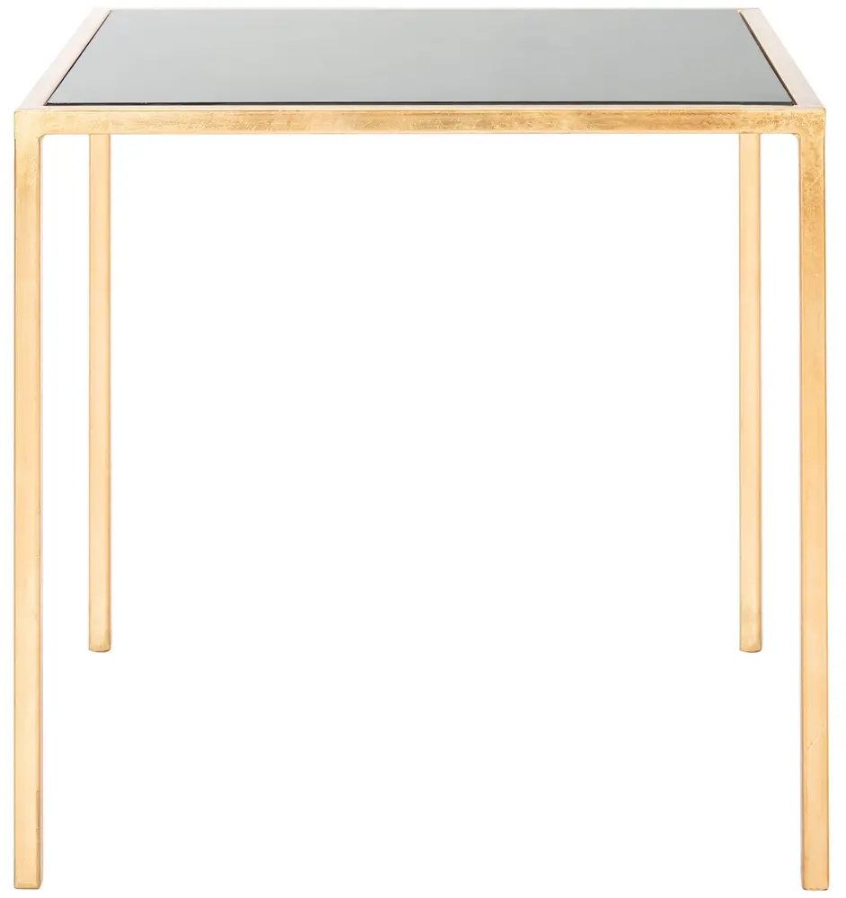 Kiley Gold Leaf Mirror Top Accent Table