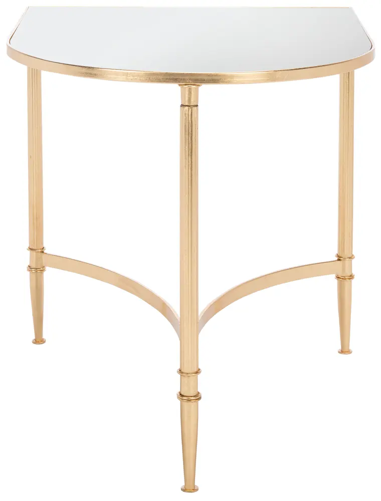 Nevin Mirror Top Gold Accent Table