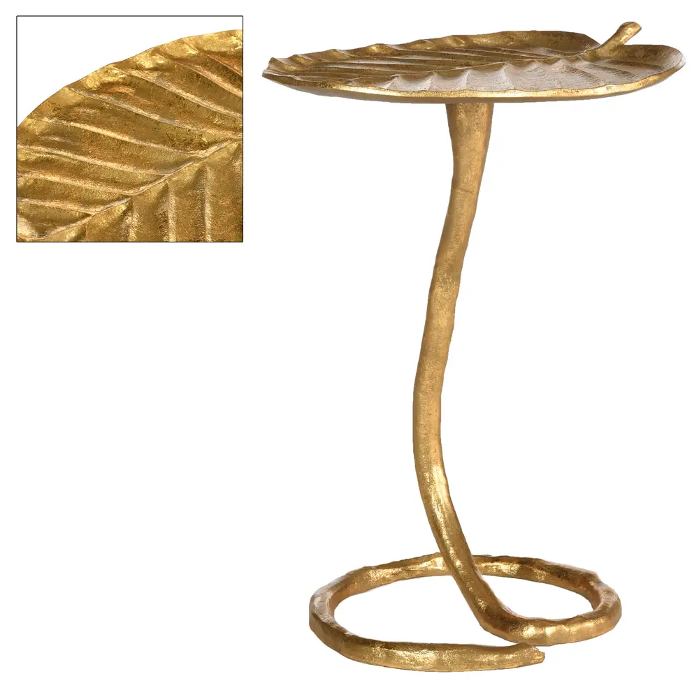 Mina Gold Foil Petal Side Table