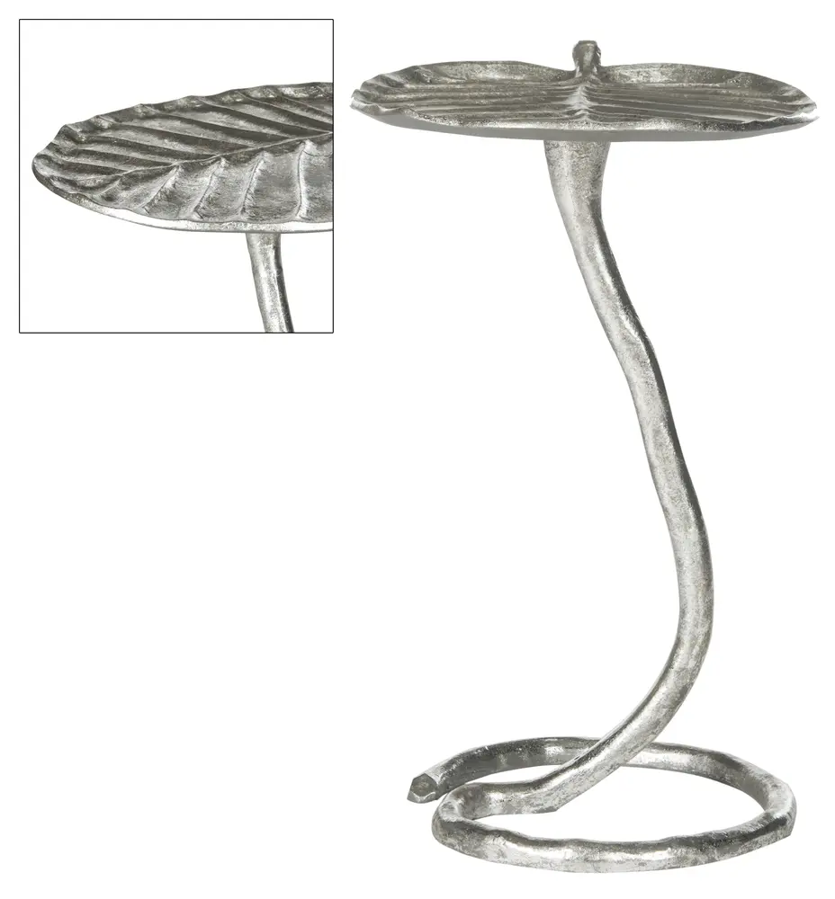 Mina Silver Foil Petal Side Table