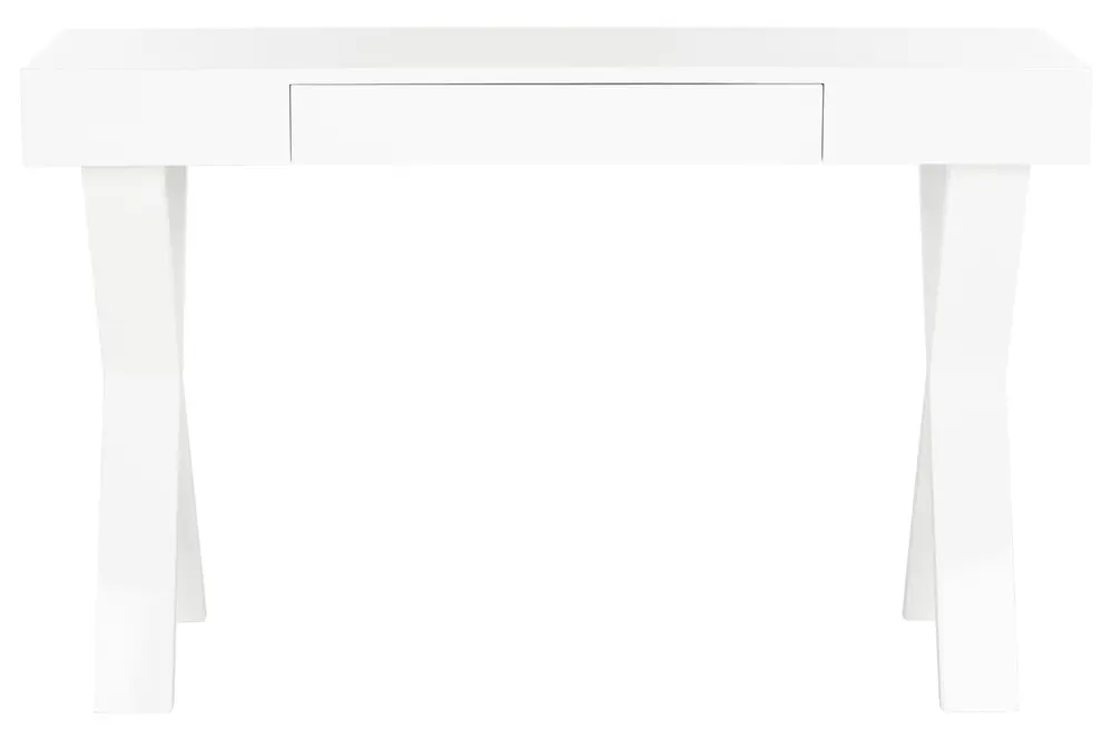 Alessia Mid Century Lacquer One Drawer Vanity Desk