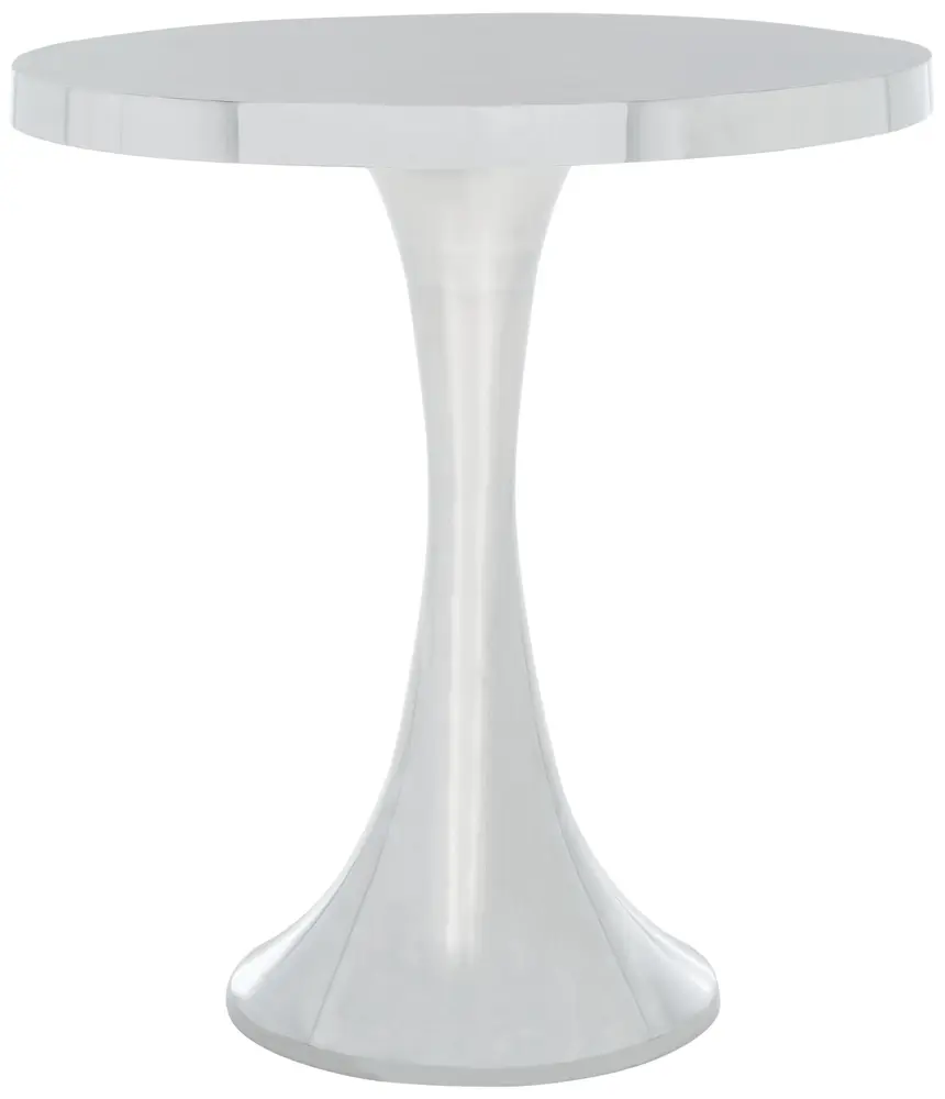 Galium Aluminum Round Top Side Table