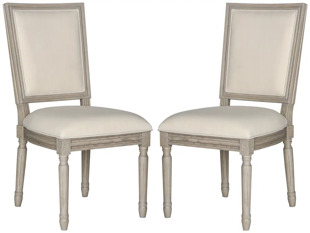 Buchanan 19H French Brasserie Linen Rect Side Chair