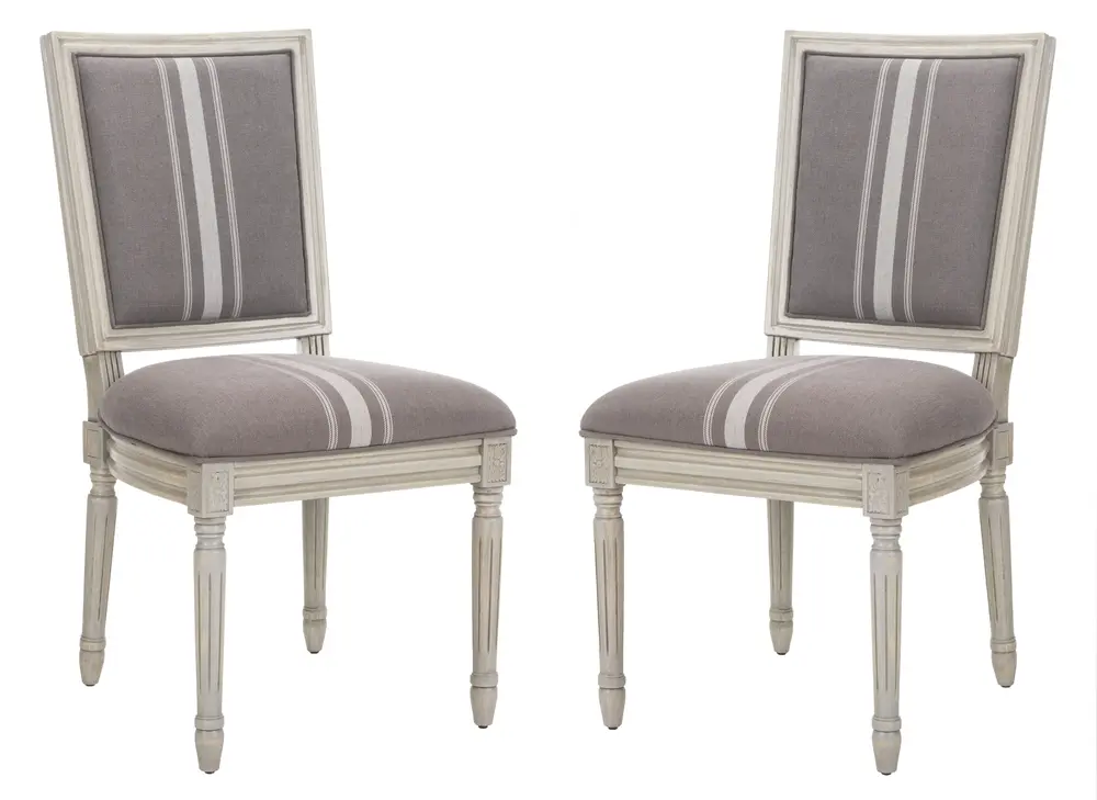 Buchanan 19H French Brasserie Linen Rect Side Chair