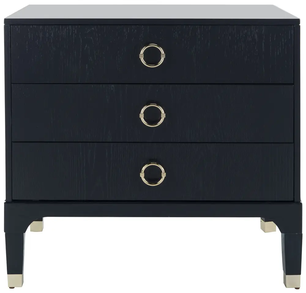 Lorna 3 Drawer Contemporary Night Stand