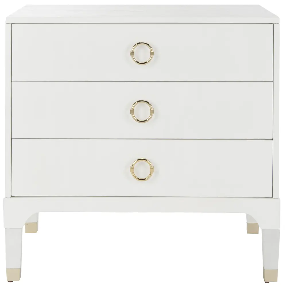 Lorna 3 Drawer Contemporary Night Stand