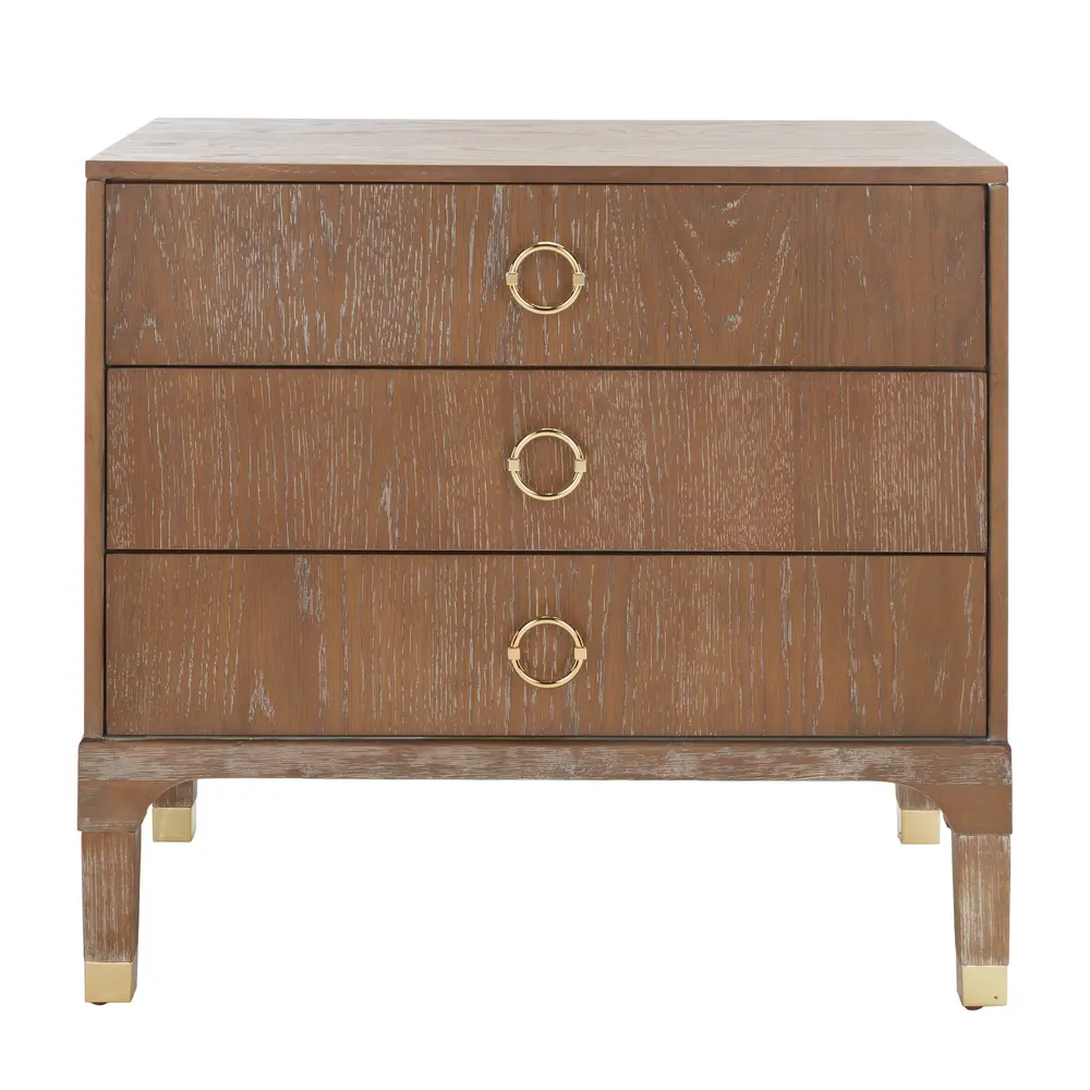 Lorna 3 Drawer Contemporary Night Stand
