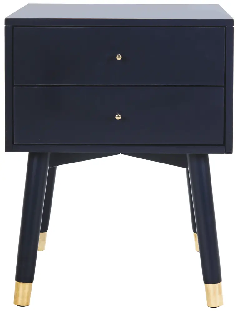 Lyla Mid Century Retro Gold Cap Nightstand