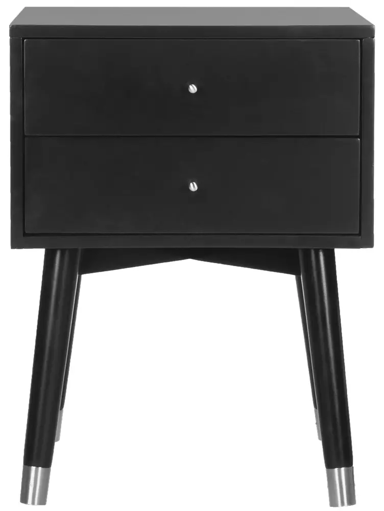 Lyla Mid Century Retro Silver Cap Nightstand