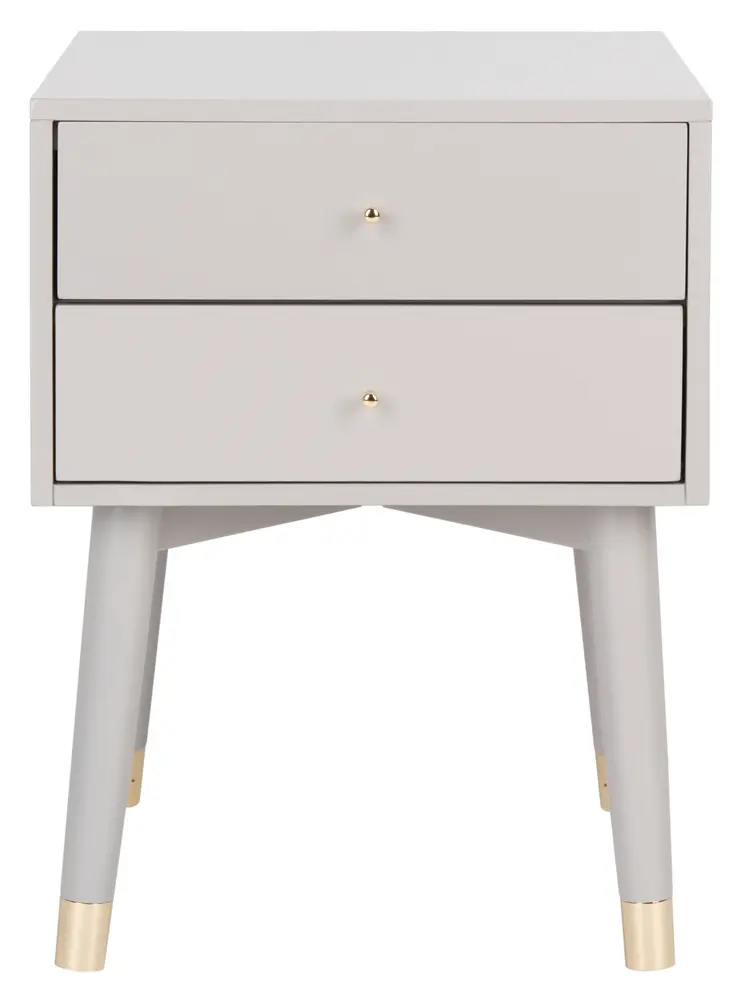 Lyla Mid Century Retro Silver Cap Nightstand