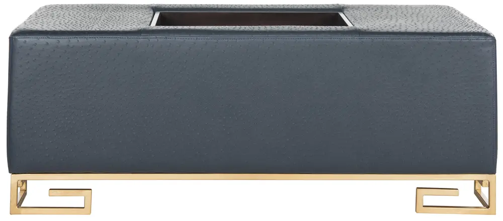 Julian Vegan Ostrich Tray Ottoman/Coffee Table