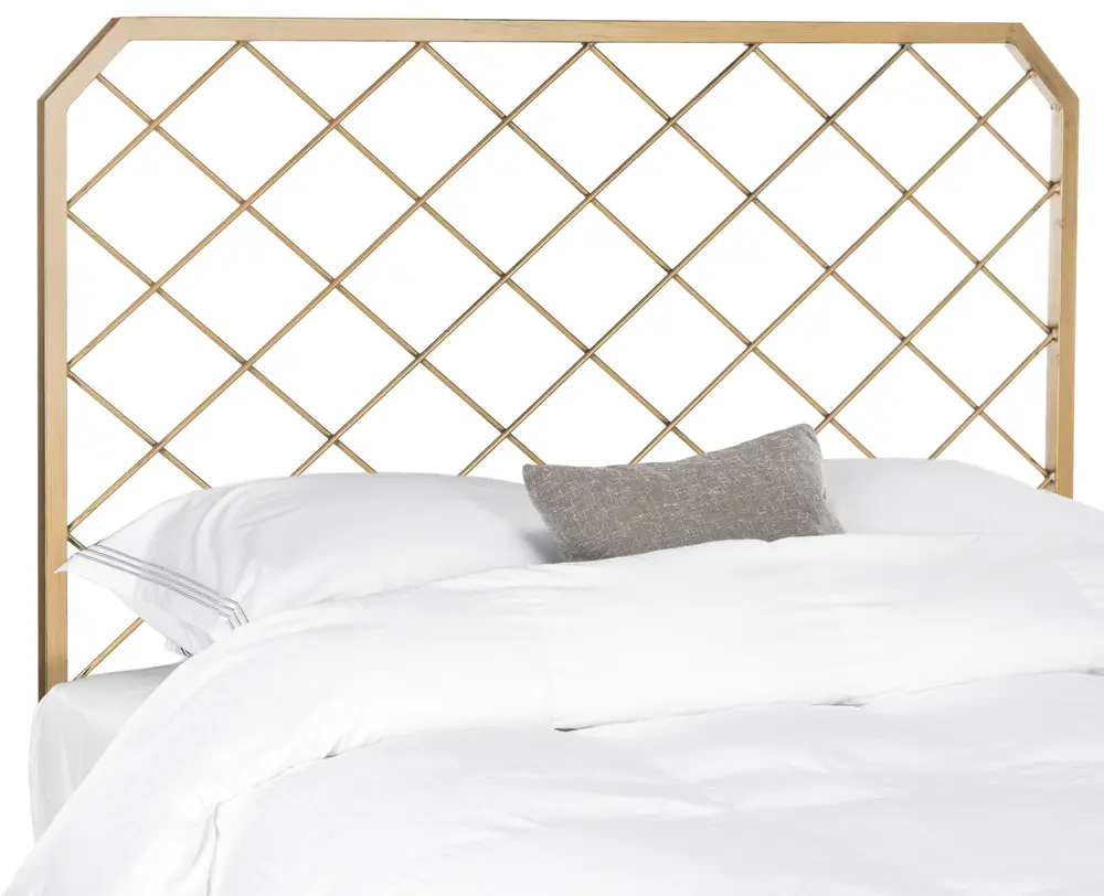 Stitch Gold Metal Mesh Headboard