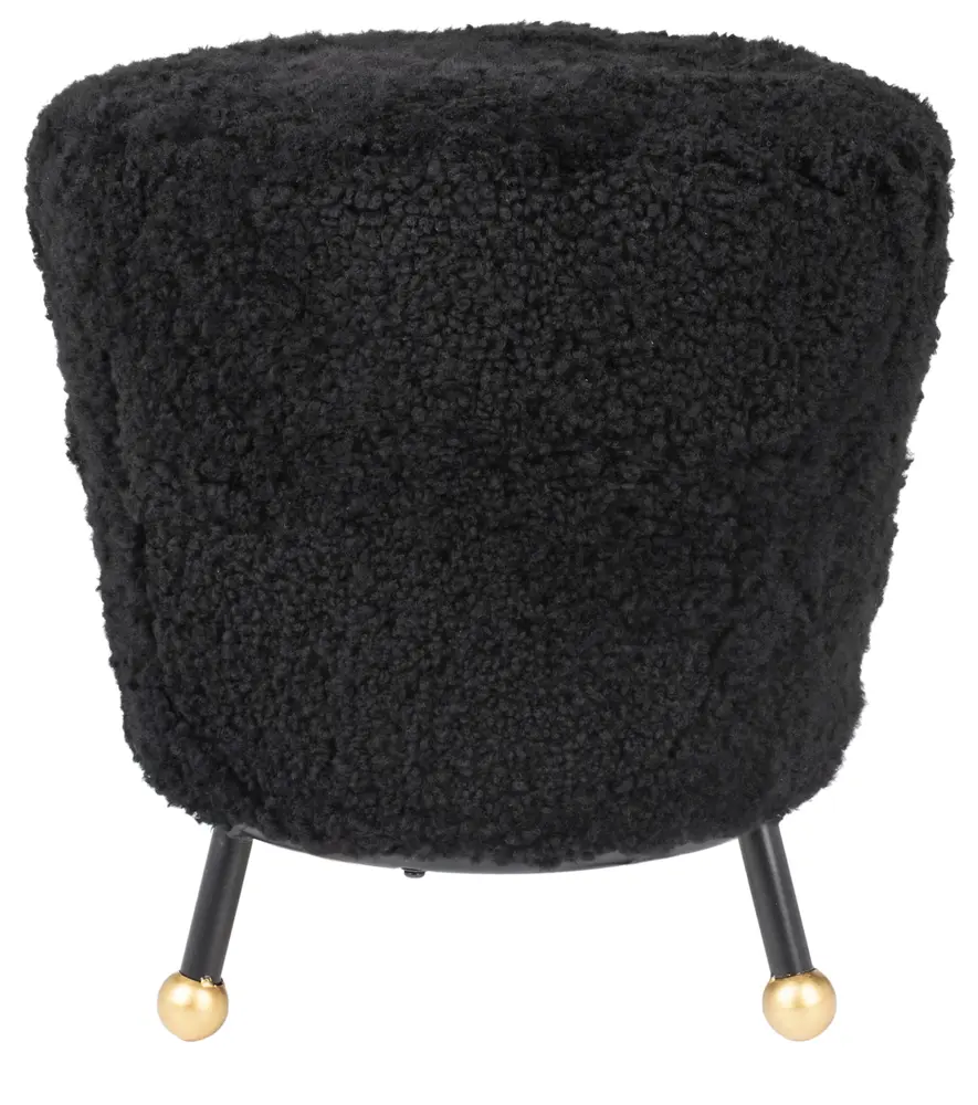 Oriana Retro Sheepskin Ottoman