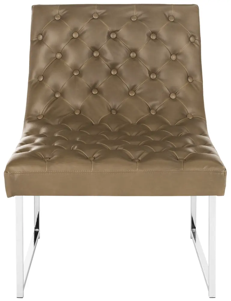 Hadley Leather Tufted Accent Chair