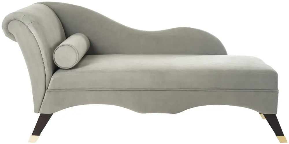Caiden Velvet Chaise W/ Pillow