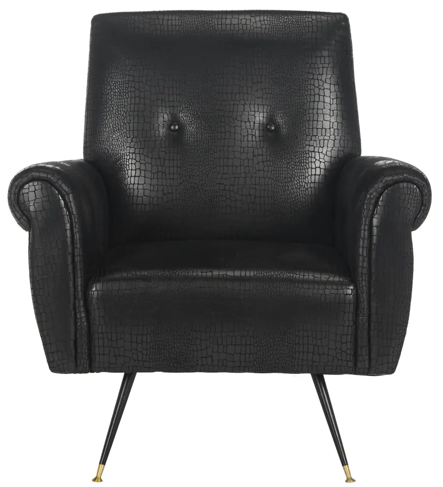 Mira Retro Mid Century Vegan Leather Accent Chair