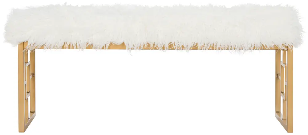 Mera Vegan Sheepskin Bench