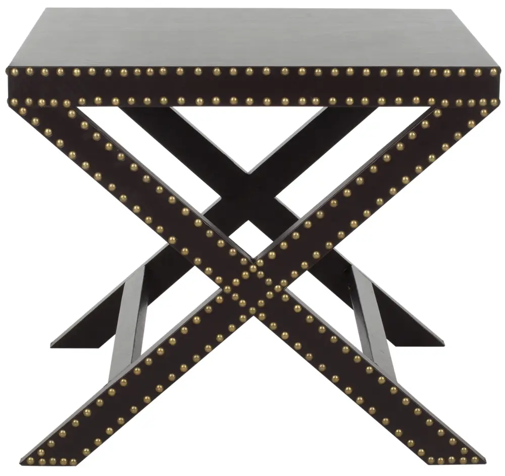 Jeanine X End Table Charcoal