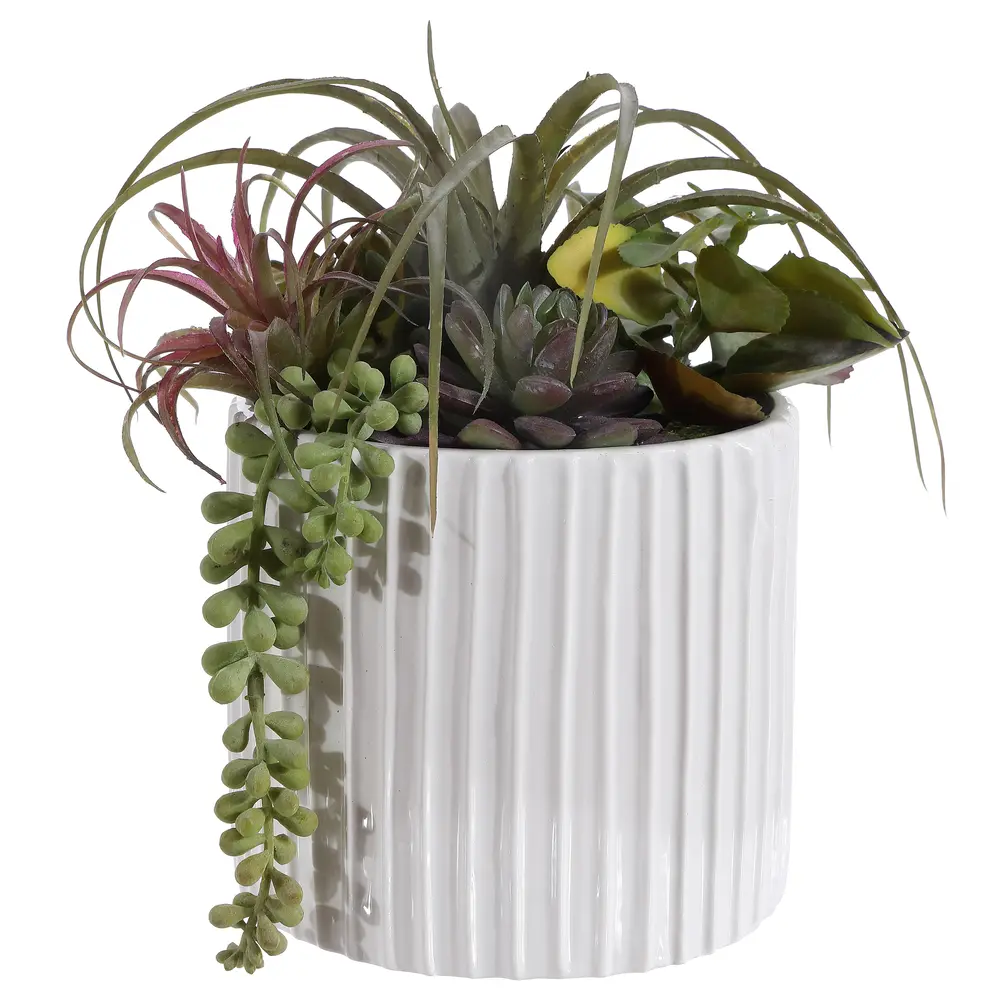 Faux Mixed Succulent Potted Plant