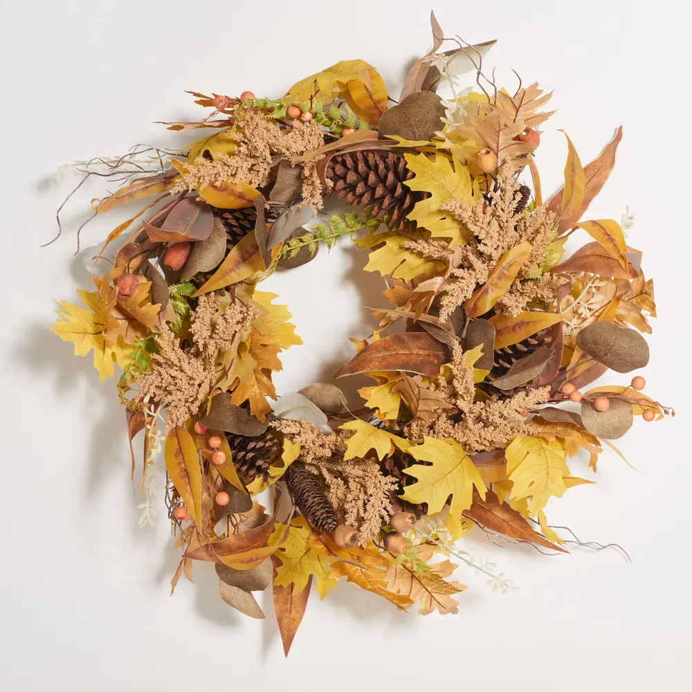 Faux 30 Inch Oaf Leaf & Eucalyptus Wreath