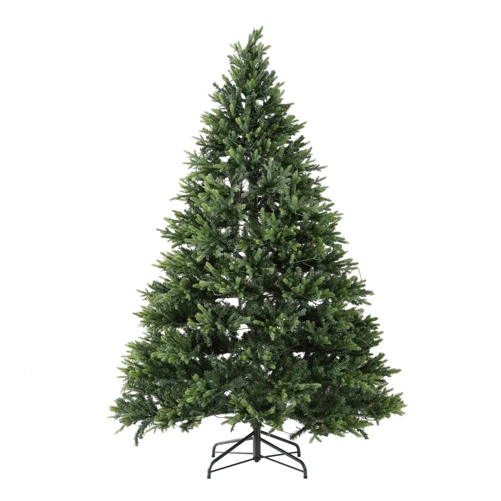7.5 Ft, Green, Pre-Lit Artificial Christmas Tree