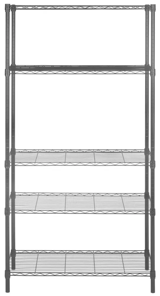 Ceasar 5 Tier Chrome Wire Adjustable Rack (35.4 In. W X 17.7 In. D X 70.9 In. H)