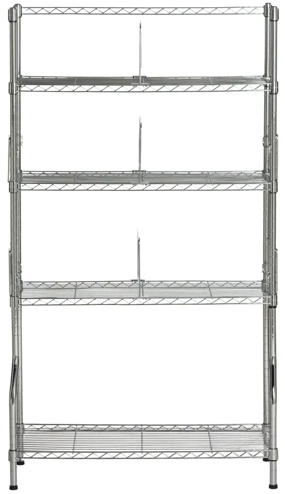 Fernand Chrome Wire Book Rack (29.5 In. W X 11.8 In. D X 53.1 In. H)
