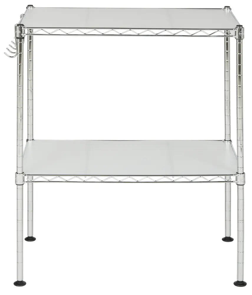 Lucien 2 Tier Chrome Wire Microwave Rack (19.7 In. W X 11.8 In. D X 23.6 In. H)